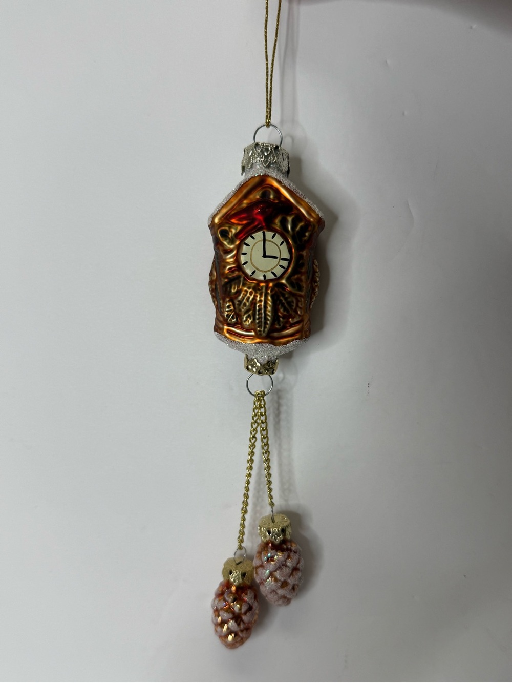 Cuckoo Clock Glass Christmas Ornament